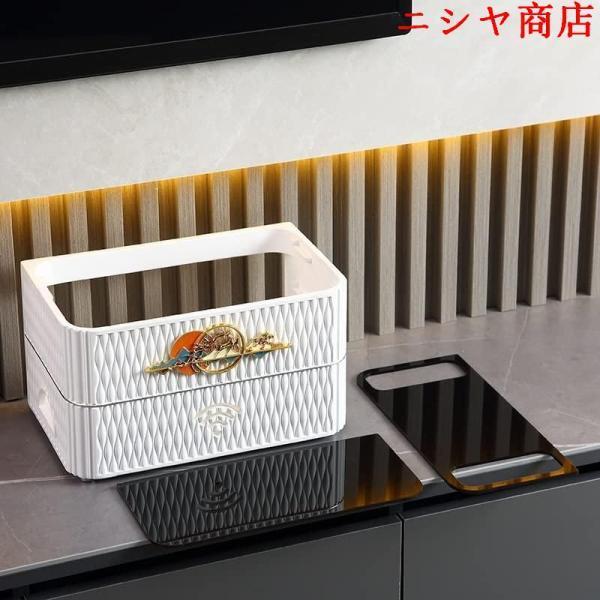 ヶーブルかんりばこ ルーター収納ボックス ライト ラグジュアリー モダン ホテル リビング ルーム テレビ キャビネット プラグ列収納と仕上げワイヤー管理ボック_2
