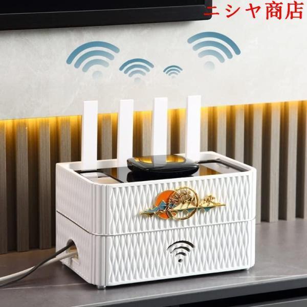 ヶーブルかんりばこ ルーター収納ボックス ライト ラグジュアリー モダン ホテル リビング ルーム テレビ キャビネット プラグ列収納と仕上げワイヤー管理ボック_4