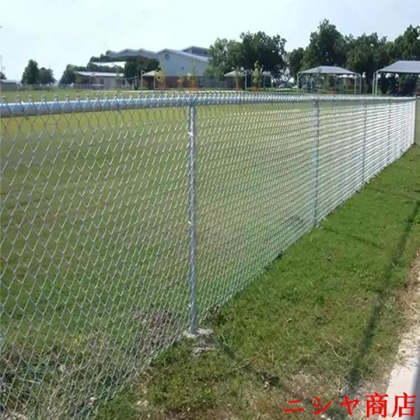 金網フェンス 金属網 防護ネット ワイヤー亜鉛メッキチェーンリンクフェンスヘビーデューティ再利用可能な庭フェンスロール 家禽ネット用 圏地養殖 防護フェンの画像