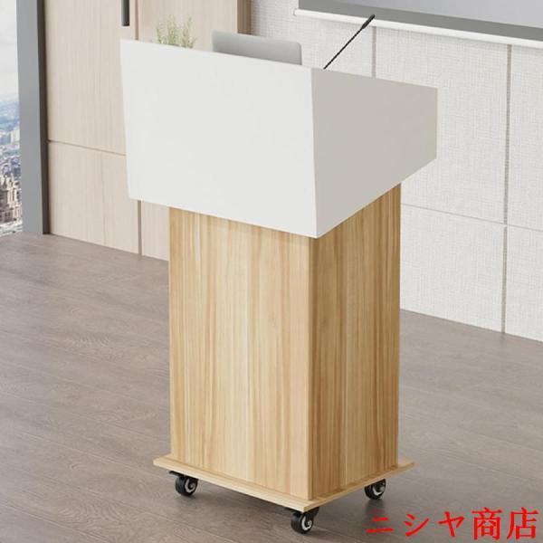 演説台 表彰台 司会者台 教会説教壇 教室教師用演台 スタンディグデスク ドロワーと大規模な貯蔵地 キャスター付 配線収納付 汚れ防止 教会、ホテル、教育、研修_2