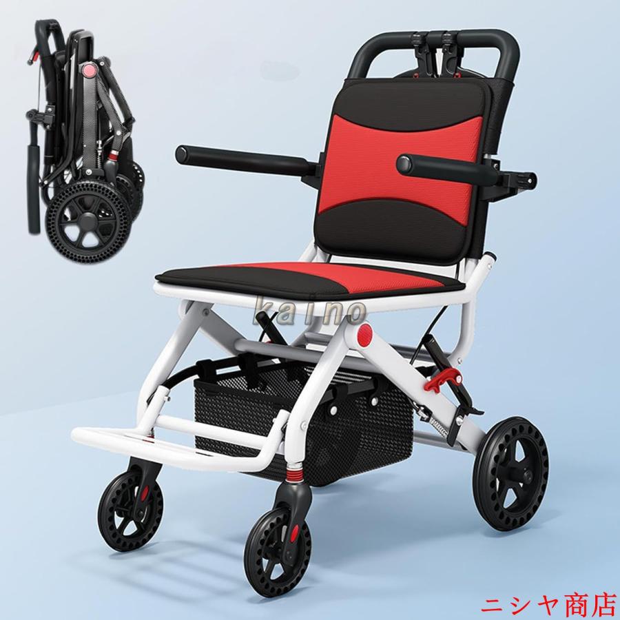 車椅子 介助用 折り畳み 車いす 軽量 コンパクト 自立型 軽量車椅子 折りたたみ 小型 ノーパンクタイヤ 収納可能 超軽量 コンパクト 簡易車椅子 旅行用 外出用_9