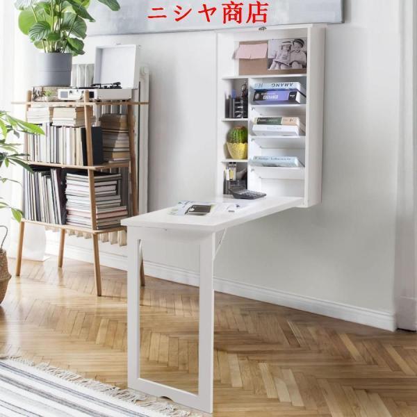 壁掛け 折りたたみ テーブル 木製 収納棚 多機能 省スペース キッチンテーブル 壁掛けウォールテーブル、コンピューターデスク、キッチン、ダイニングルーム、ダ