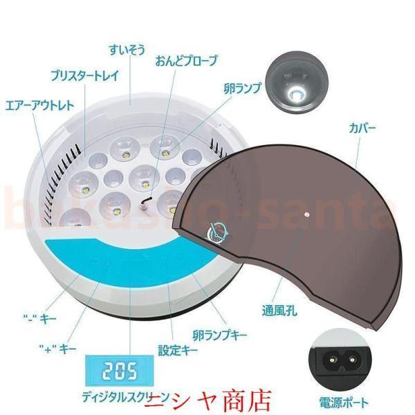 自動孵卵器 インキュベーター 入卵個 鳥類専用孵卵器 検卵ライト内蔵