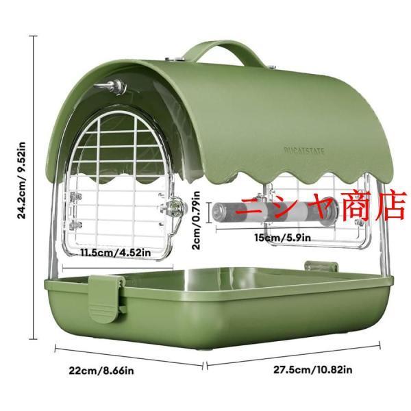 鳥かご キャリーケース 鳥かご 小型 手提げ 肩掛け オカメインコ キャリーケース お出かけ ケージ とりかご インコ 中型 インコ アクリルケース おしゃれデザイ_10