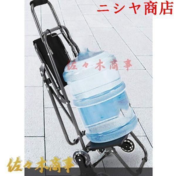 キャリーワゴン シルバーカート キャリーバッグ フラワー 椅子付き 座れる コンパクト ストライプ柄 折りたたみ式 階段移動簡単 ペットボトル お年寄り_2