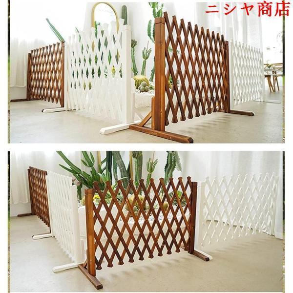 伸縮フェンス、ラティス?垣根、 門扉 ゲート 柵、伸縮式間仕切りフェンス、設置簡単耐久性庭ガーデン柵、庭のフェンシング、庭の塀の拡大動物の障壁、プライバシ_3