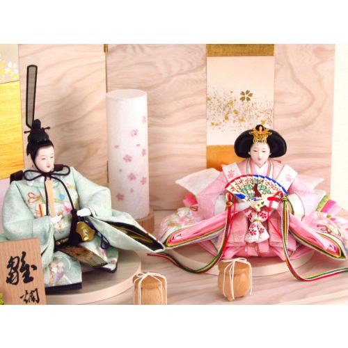 収納親王飾り YN0221HS 間口60×奥行き36 雛人形 ひな人形 コンパクト