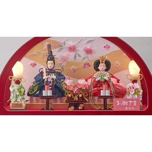 雛人形親玉ケース入り 雛人形 親王ケース飾り 間口50×奥行25×高さ30cm アクリルケース