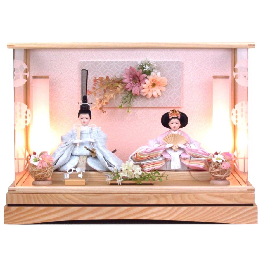 毛氈付き 雛人形 ケース飾り （ナチュラルフラワー）コンパクト 芥子