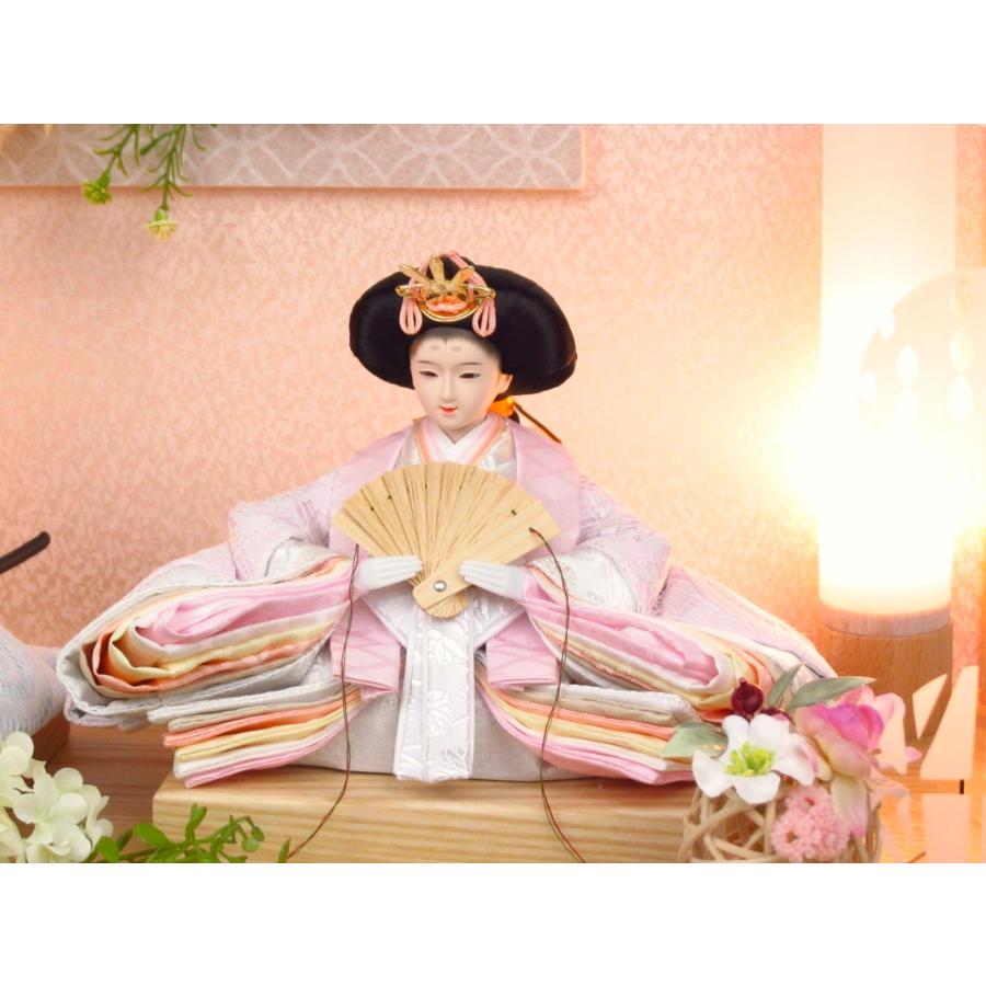毛氈付き 雛人形 ケース飾り （ナチュラルフラワー）コンパクト 芥子