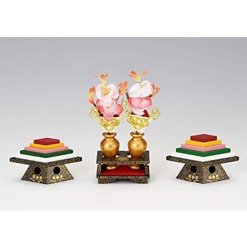 部品 雛人形 2点道具 木製 爪唐草牡丹 ひな道具 ひな人形 25号 : 弓戸