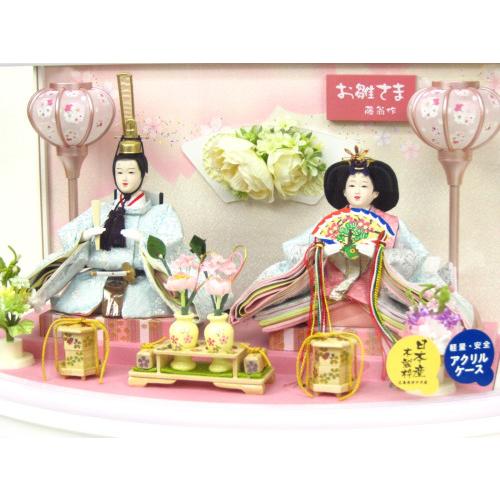 新品 雛人形アクリルケース飾り 間口48cm 親王ケース飾り YN1270HC