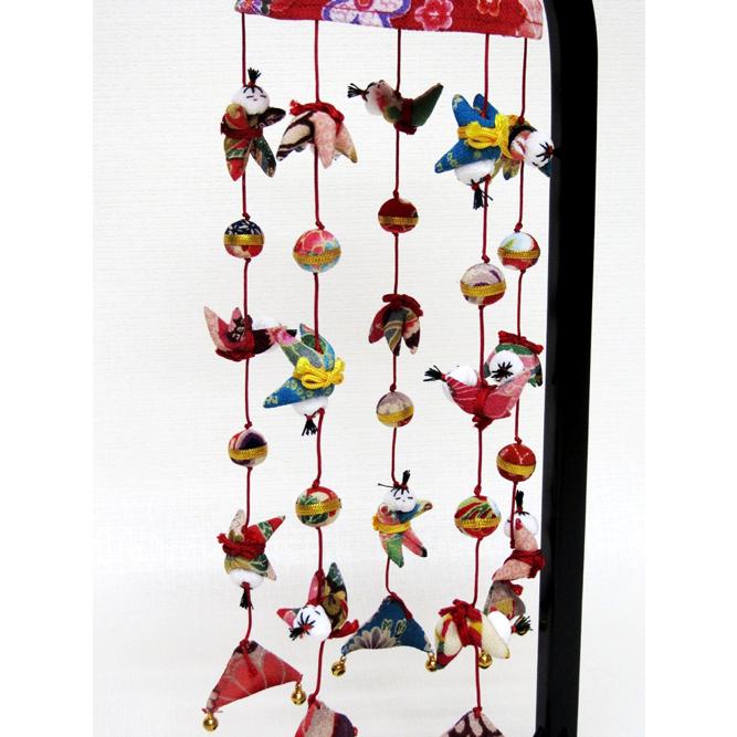 つるし飾り つるし雛小 B-03高さ41cm スタンド付 吊るし雛 吊るし毬