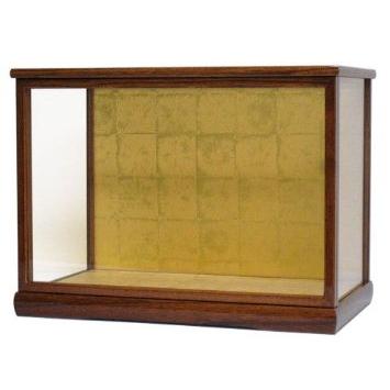 選べる2種ダルマ1号戸付 ガラスケース 人形ケース（黒塗りケヤキ塗り