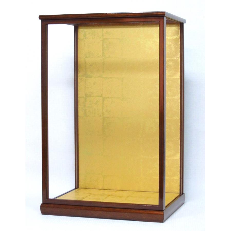 ガラスケース 雛人形 五月人形 人形ケース（ケヤキ塗り）CA452 間口