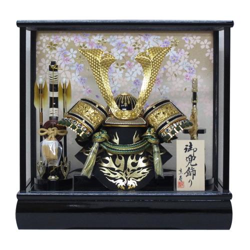 選べる4種 五月人形 兜飾り ケース入り 木製弓太刀付 間口43cm 10号中