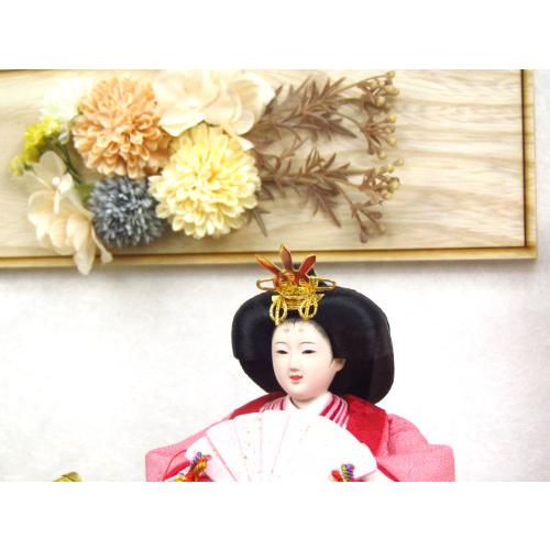 下敷き毛氈付き 高級雛人形アクリルケース飾り 間口49cm 親王ケース飾り YN1212HC ひな人形　草木染め