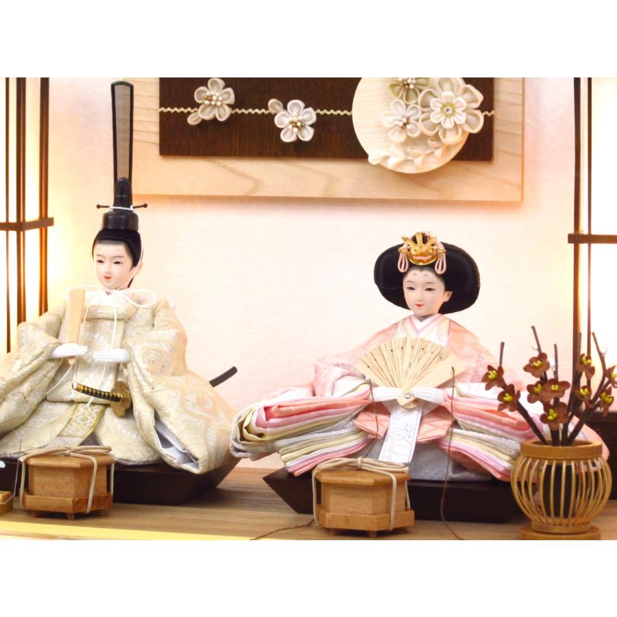 下敷き毛氈付き 雛人形アクリルケース飾り 間口51cm奥行29cm高さ