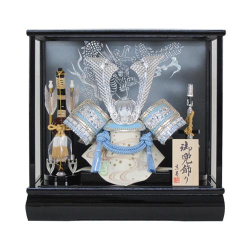 選べる3種五月人形 兜飾り ケース入り 間口43×奥行30×高さ41cm 金中鍬