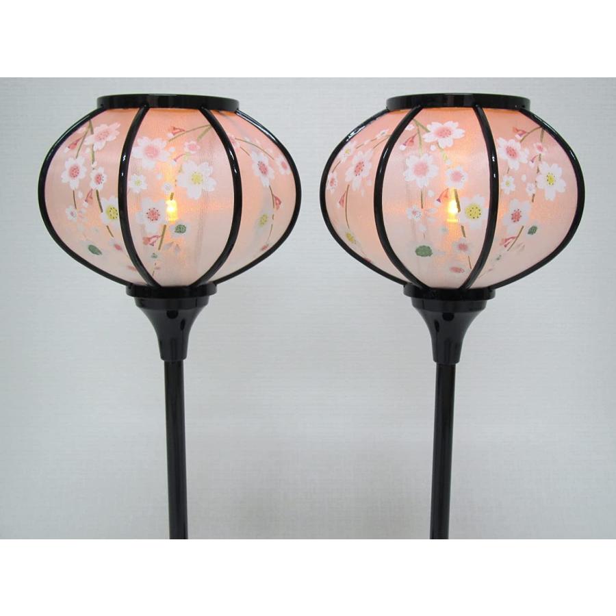 コードレス雛人形 ぼんぼり しだれ桜 雪洞(LED) 32cmみゆき : 弓戸人形