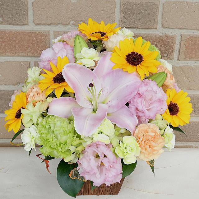 品質検査済 誕生日 花 プレゼント 開店祝い 結婚記念日 ギフト お祝い 送別 楽屋花 個展 退職 記念日 おしゃれ 豪華 フラワーアレンジ 5600円 画像送信