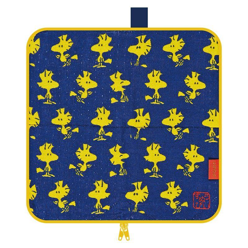 スヌーピー どっとポーチ 機能付きタオルポーチ ふかふか ウッドストック 総柄 最新の激安