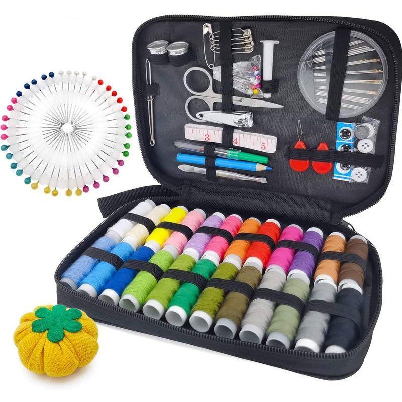 かわいい！ GieniG 133点裁縫セット ソーイングセット 24色縫い 裁縫道具 2020最新版 ポータブルミシンアクセサリー 携帯式 手縫い針  spurs.sc