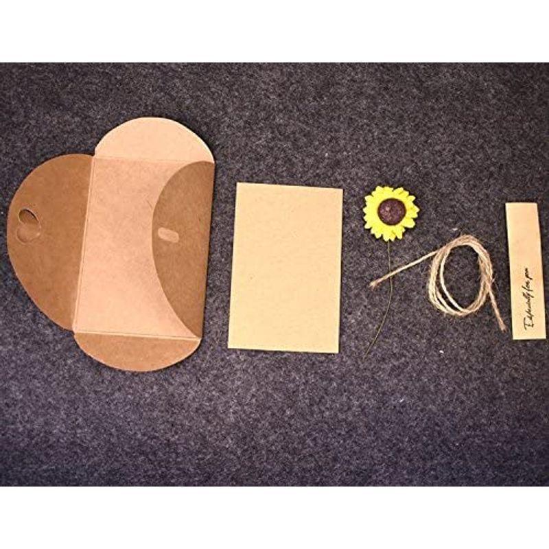 卸の店 Jhミニ メッセージカード グリーティングカード バースデーカード 誕生日カード 封筒付 お得な10枚セットお花付き クラフト製 お気に入り