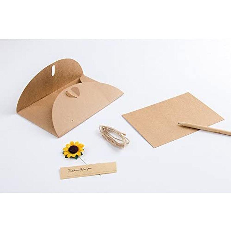 卸の店 Jhミニ メッセージカード グリーティングカード バースデーカード 誕生日カード 封筒付 お得な10枚セットお花付き クラフト製 お気に入り