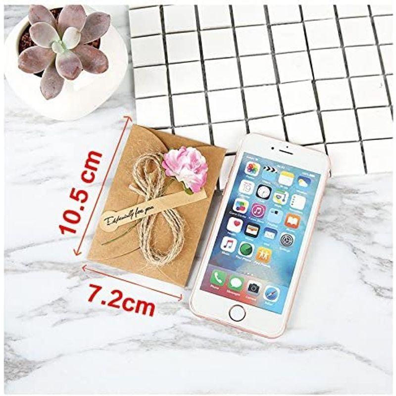 卸の店 Jhミニ メッセージカード グリーティングカード バースデーカード 誕生日カード 封筒付 お得な10枚セットお花付き クラフト製 お気に入り