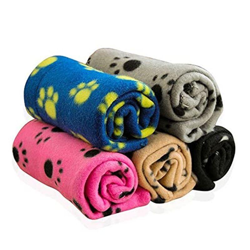 特別オファー Ansimple 5枚セット ペット用 毛布 ブランケット マット タオル ソフト 防寒 保温 洗える 可愛い肉球柄 猫のベッド 犬小屋 お Nhaankhang Com