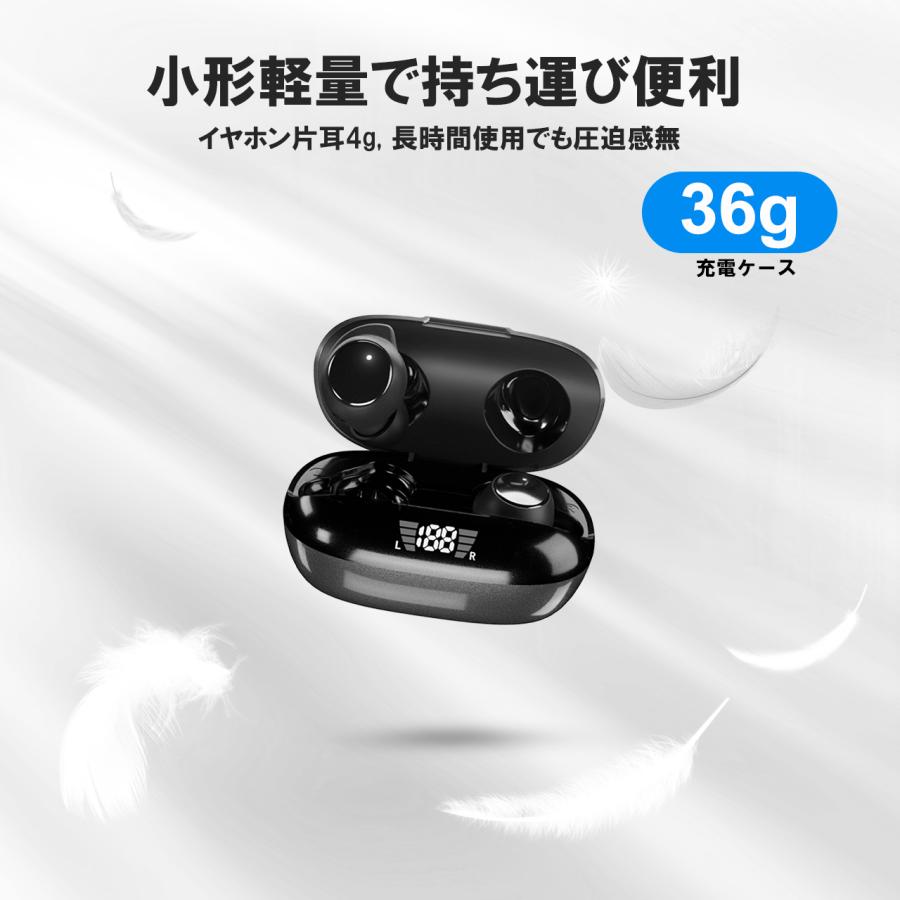 ワイヤレスイヤホン bluetooth5.3 EDR iPhone ブルートゥース イヤホン 超軽量 片耳 両耳 AACに対応 HiFi 高音質 防水 ios android 最新型｜yunia｜14