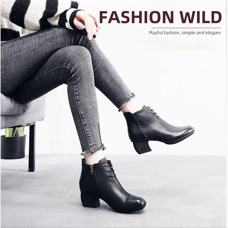 レディースファッション 国内正規 ブーツ 女性 ショートブーツ 秋冬新作 レザー ファッション 滑り止め 美脚 女性用靴 厚底 靴 美脚 通勤 通学 Hwvbpyaxcm Www Ludlowbar Com Au