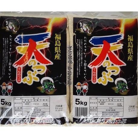 とっても美味しいと大人気・令和7年産米「福島県産・天のつぶ」5kg ×2袋 令和7年産新米 福島県産米 天のつぶ 5kg×2袋（箱入り）☆単一原料米