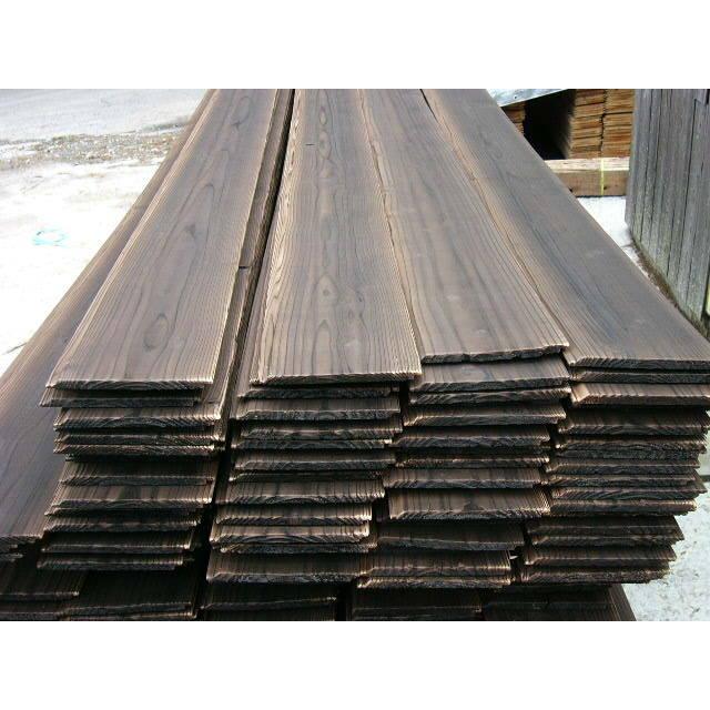 焼杉 磨き 2M×12ｍｍ厚×165ｍｍ幅 10枚（約1坪入り）（Yahoo!・ゆのき農林業 Yahoo!店）