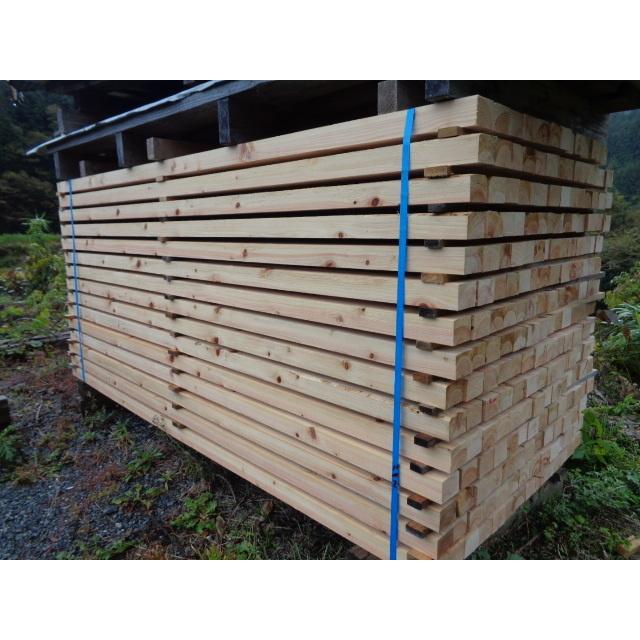 檜 平垂木 自然乾燥 4面プレーナー 丸み付き、チョイ反りの二等材 2M