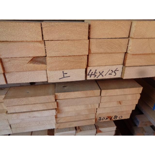 値引き 檜 極厚ウッドデッキ材 今月限定 特別大特価 人口乾燥荒材 上小無節 2M×45ｍｍ×125ｍｍ 2枚組 在庫限り