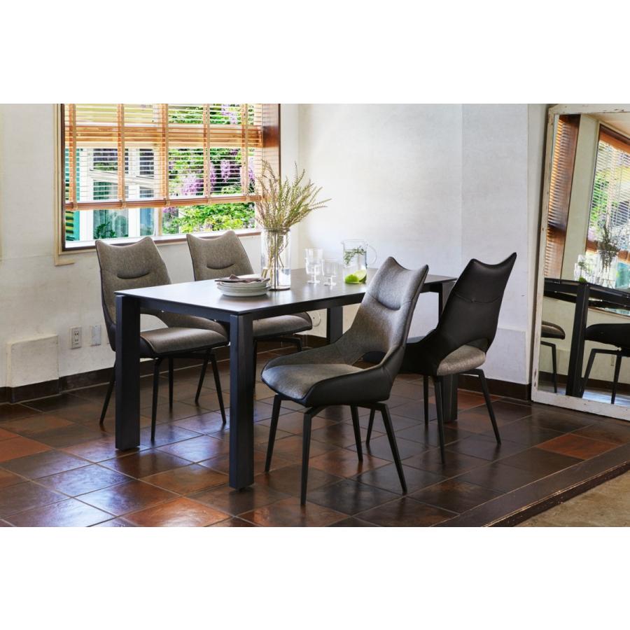 コーラル ダイニングチェア 回転チェア モダン おしゃれ 北欧 グレー 黒