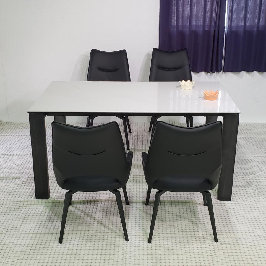 コーラル ダイニングチェア 回転チェア モダン おしゃれ 北欧 グレー 黒