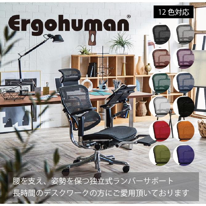 エルゴヒューマン エルゴプロオットマンEHP-LPL オフィスチェア 