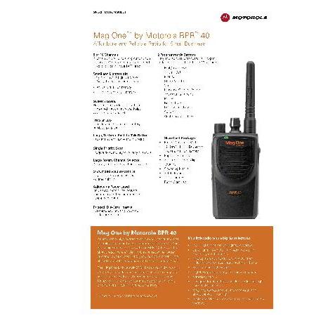 Motorola　BPR40,　VHF(150-174　MHz),　AAH84KDS8AA1AN　Watts,　Model　Programming　Channel,　Requires　Nmber