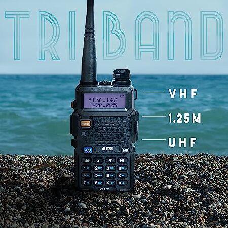 BTECH　UV-5X3　Tri-Band　Amateur　Handheld　Charging　VHF,　1.25M,　Customizable　Radio:　High-Power　USB-C　with　UHF　Features