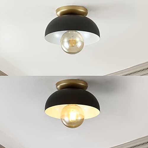 【即納】 シーリングライト おしゃれ 天井照明 JONATHAN Y JYL1327A Paulina 8.5 1-Light Classic Industrial Iron LED Flush Mount Mid-Century， Minimalist， Rustic 27