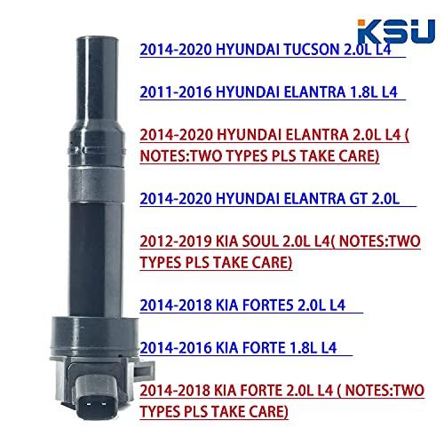 50％割引 イグニッションコイルパック Kia Soul Forte Hyundai Tucson Elantra GT 2011-2016 UF651 5C1861 C1804 1788511 273002E000用 (4パック)