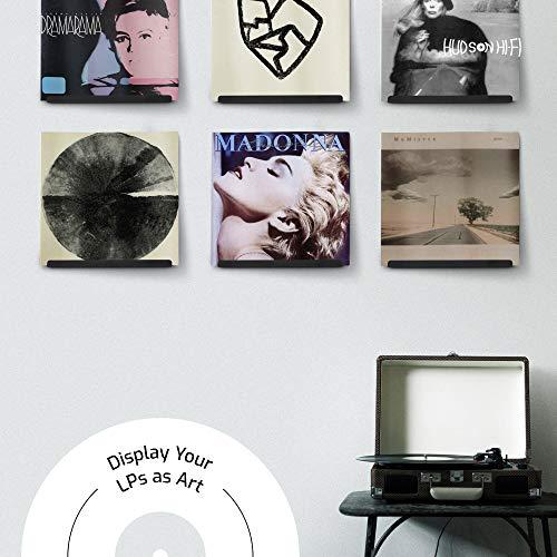 買付注文 Hudson Hi-Fi LP Vinyl Record Wall Display - Display Your Daily Listening in Style (Black Satin， 4)