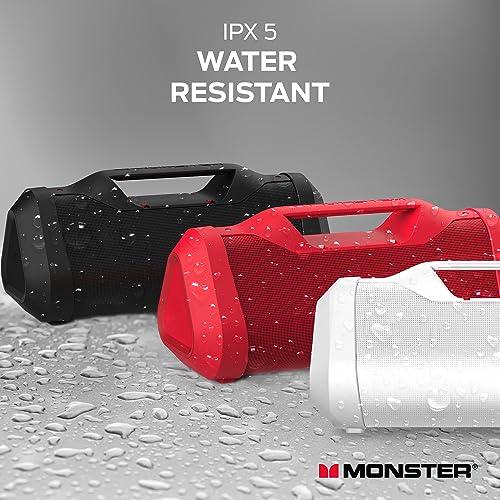 Monster Blaster 3.0 Portable Speaker， 120W Wireless Bluetooth Speaker， IPX5 Rechargeable Waterproof Bluetooth Speaker with USB Charge Out ＆ Aux Input Speaker， Bluetooth