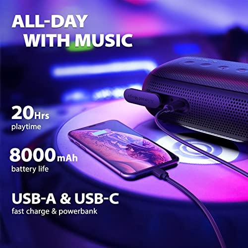 東京正規取扱店 Tribit XSound Mega Portable Bluetooth Speaker， Loud ＆ Deep Bass with Pure Titanium Drivers， IPX7 Waterproof， LED Lights， 20H Playtime， Built-in Power