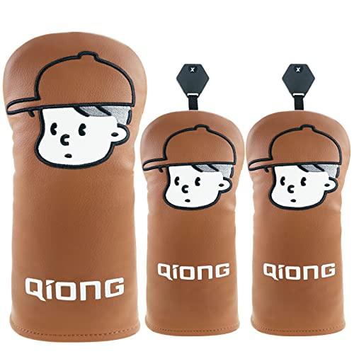 並行輸入品】QIONG ゴルフクラブカバーセット - 3パック ゴルフクラブ
