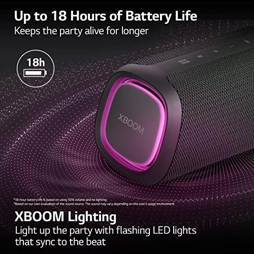 通販低価 LG XG5QBK.DUSALLK Go Portable Bluetooth Speaker - LED Lighting and up to 18-Hour Battery， Black