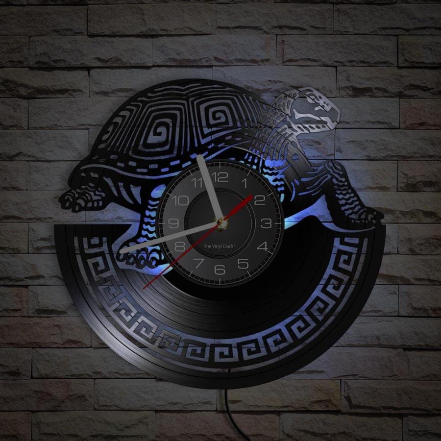 正規品セールサイト Timethink 12´´ Sea Turtle LED Wall Clock with 7 Colors Changing， Silent Quartz Non Ticking Ocean Reptile Coastal Beach Theme Home Decor Night Light Wa